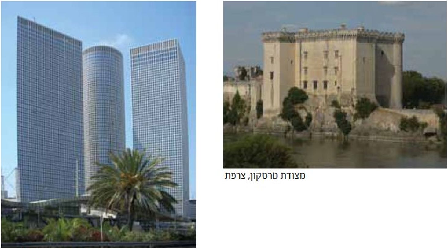 (בספר תמונה של מצודת טרסקון ומגדלי עזריאלי)